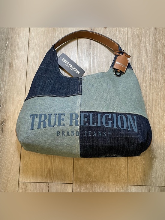 True Religion Handbags - True Religion Denim Patchwork Hobo Y2K Aesthetic  Blue Slouchy Shoulder Bag NWT